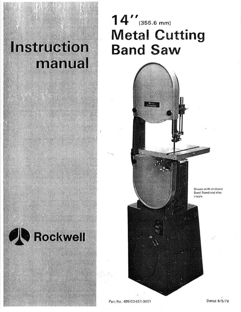 Band saw bs-20sa-dm user manual pdf